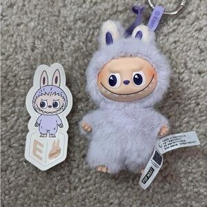 Cute Purple Plush Keychain